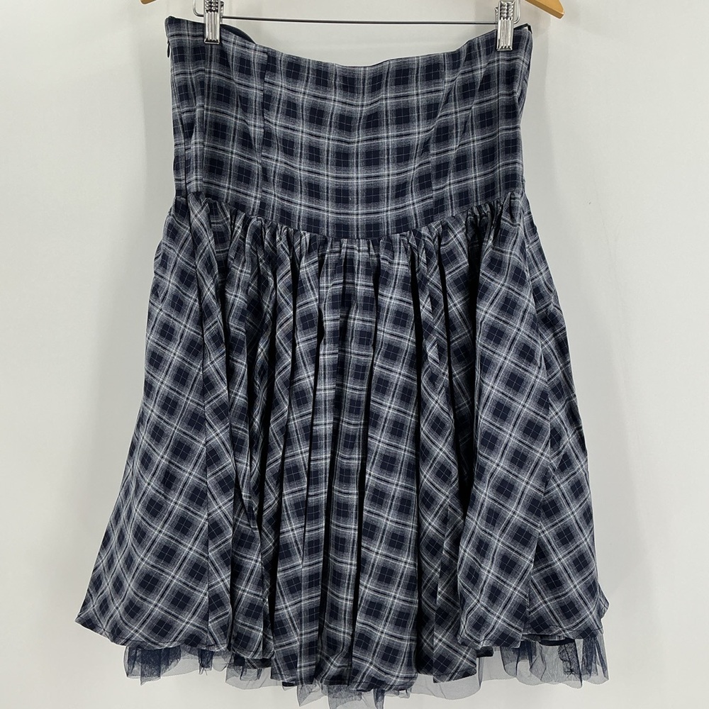 Kathrine Plaid Strapless Mini Dress XL - Picture 4 of 9